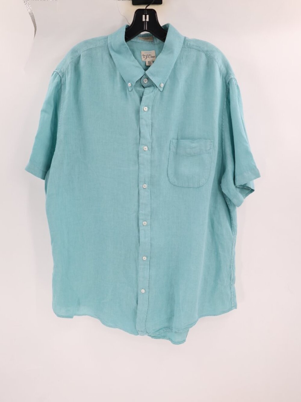 J Crew Shirt Mens XL Baird McNutt Irish Linen Classic Short Sleeve Button Down